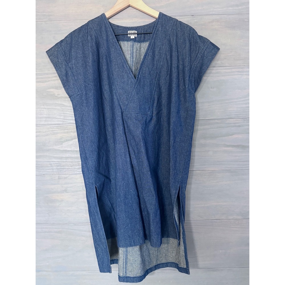 REIFhaus Denim Jean Dress Tunic Size Small Cotton Made in USA‎